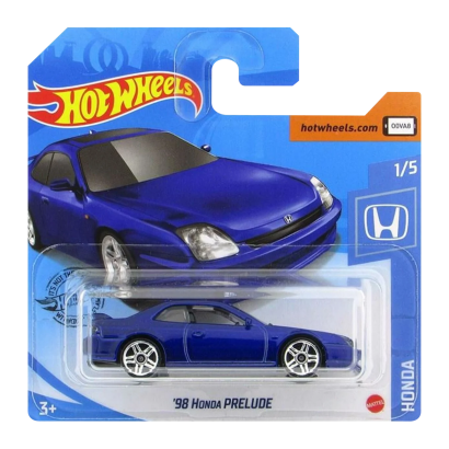 Машинка Базовая Hot Wheels '98 Honda Prelude Honda 1:64 GHF15 Dark Blue - Retromagaz