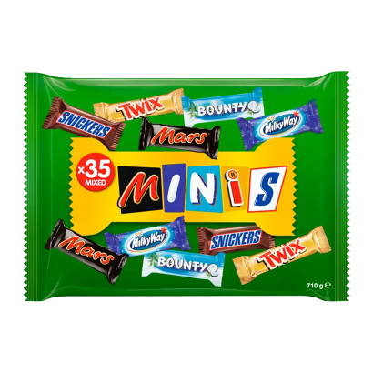 Ассорти Mars Mini Snickers Twix Bounty Milky Way 35 Батончиков 710g - Retromagaz