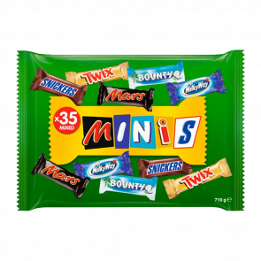 Асорті Mars Mini Snickers Twix Bounty Milky Way 35 Батончиків 710g - Retromagaz