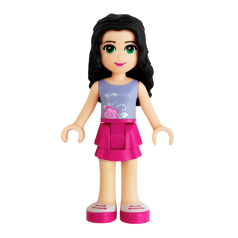 Фигурка Lego Girl Emma Magenta Layered Skirt Friends frnd001 Б/У - Retromagaz