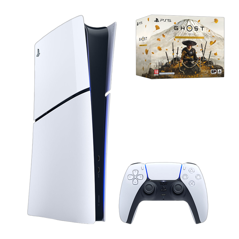 Набір Консоль Sony PlayStation 5 Slim Digital Edition 825GB White Новий  + Гра Ghost of Yotei Collector's Edition Російська Озвучка - Retromagaz