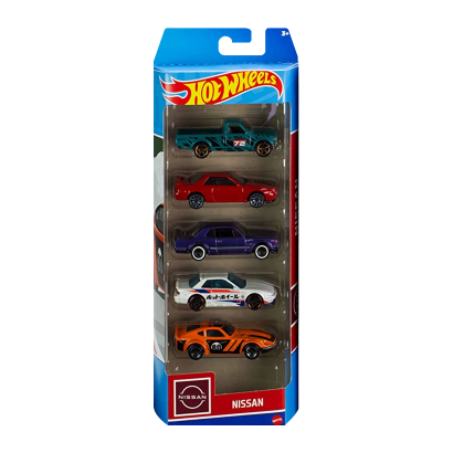 Машинка Базова Hot Wheels Datsun 620 / Nissan Skyline GT / Skyline HT / Silvia / Fairlady Nissan 1:64 HLY73 Red 5шт - Retromagaz