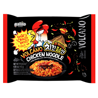 Локшина Paldo Volcano Рамьон з Куркою Гостра 140g - Retromagaz