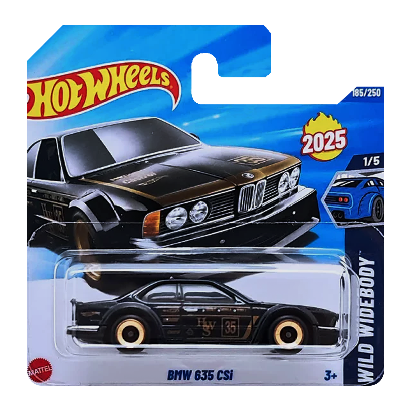 Машинка Базова Hot Wheels BMW 635 CSi Wild Widebody 1:64 HYW38 Black - Retromagaz