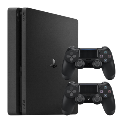Набор Консоль Sony PlayStation 4 Slim 500GB Black Б/У  + Геймпад Беспроводной RMC DoubleShock 4 - Retromagaz