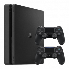 Набор Консоль Sony PlayStation 4 Slim 500GB Black Б/У  + Геймпад Беспроводной RMC DoubleShock 4