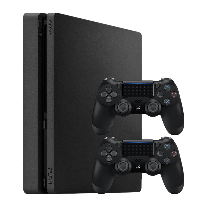 Набор Консоль Sony PlayStation 4 Slim 1TB Black Б/У  + Геймпад Беспроводной DualShock 4 Version 2 2шт - Retromagaz