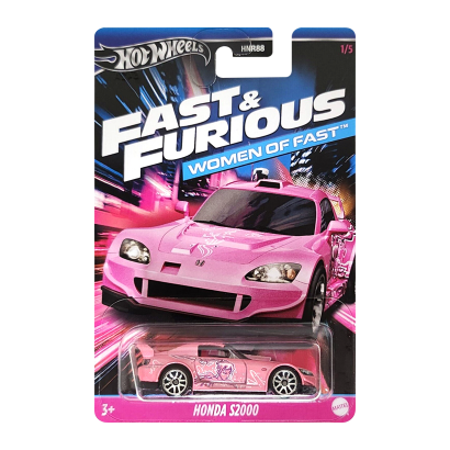 Тематична Машинка Hot Wheels Honda S2000 Women of Fast & Furious 1:64 HNR88/HRW36 Pink - Retromagaz