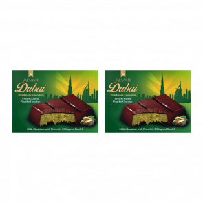 Набор Шоколад 2шт Alyan Dubai Дубайский с Фисташковой Пастой 100g Набор Шоколад 2шт Alyan Dubai Дубайский с Фисташковой Пастой 100g - Retromagaz