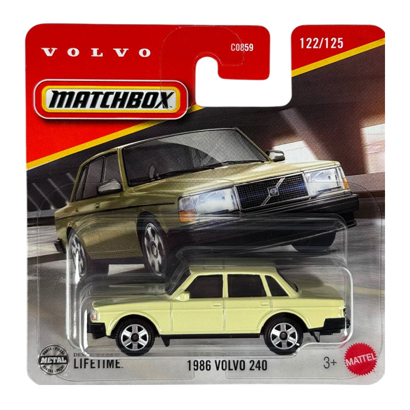 Машинка Велике Місто Matchbox 1986 Volvo 240 Showroom 1:64 JBR76 Yellow - Retromagaz