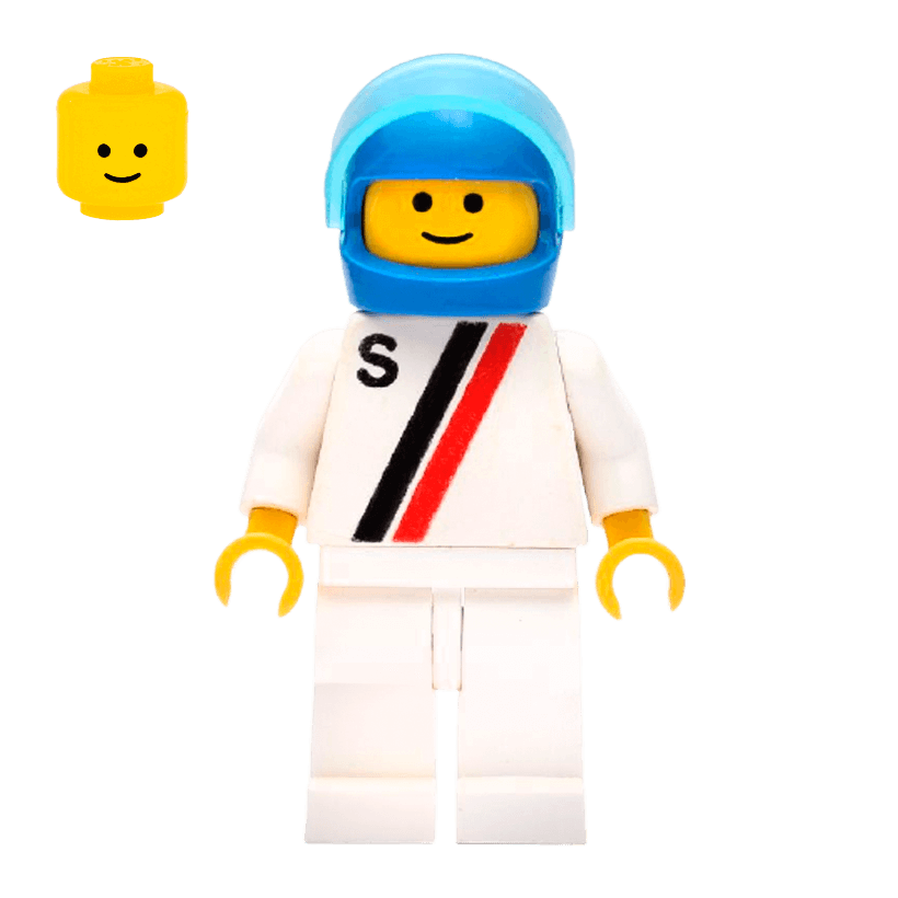 Фігурка Lego City Race 973p14 'S' White with Red Black Stripe s012 Б/У Нормальний - Retromagaz