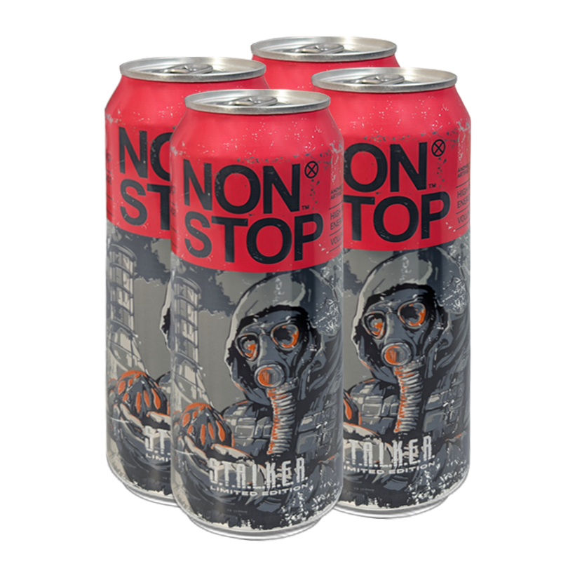 Набор Напиток Энергетический 4шт Non Stop Stalker Red 500ml - Retromagaz