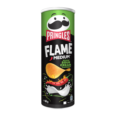 Чіпси Pringles Flame Kickin' Sour Cream 160g - Retromagaz