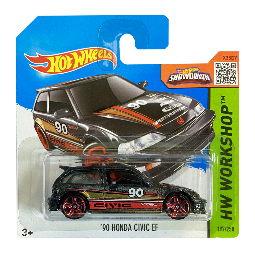 Машинка Базова Hot Wheels '90 Honda Civic EF Workshop 1:64 CFH87 Black - Retromagaz