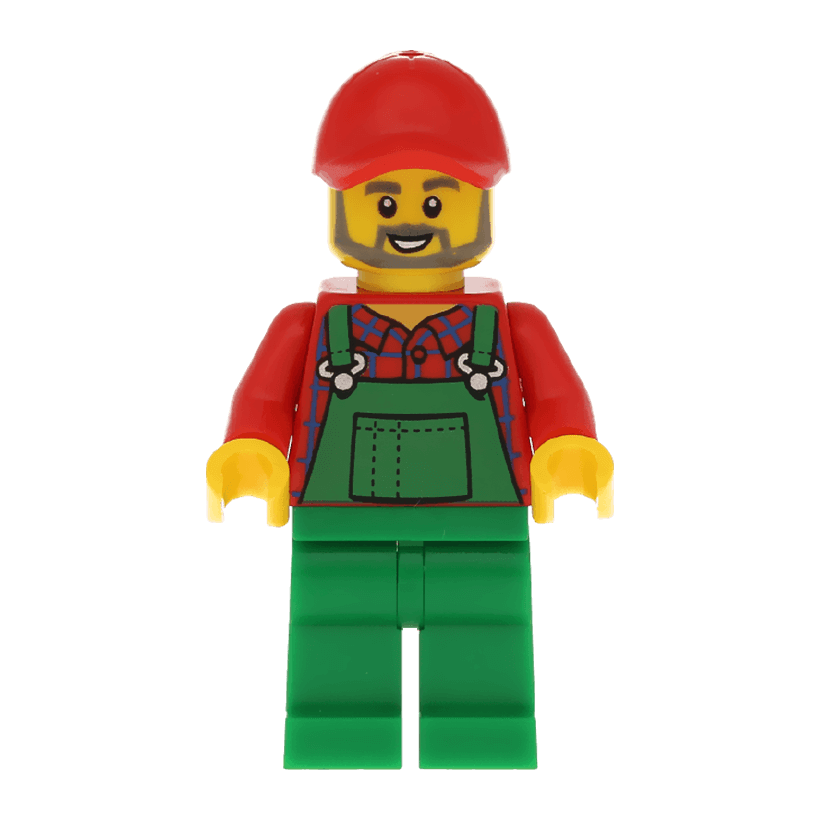 Lego Фигурка City Farmer Фермер 1cty0984 1 Ориг Б\У О - Retromagaz