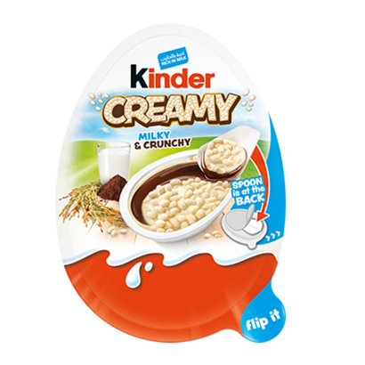 Шоколадное Яйцо Kinder Creamy Milky & Crunchy 19g - Retromagaz