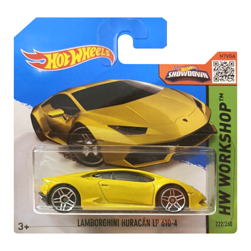 Машинка Базовая Hot Wheels Lamborghini Huracan LP 610-4 Workshop 1:64 CFH19 Yellow - Retromagaz