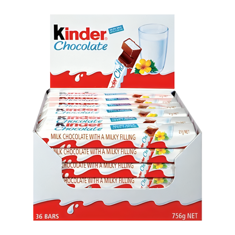 Набір Батончик 36шт Kinder Maxi з Молочною Начинкою 21g - Retromagaz