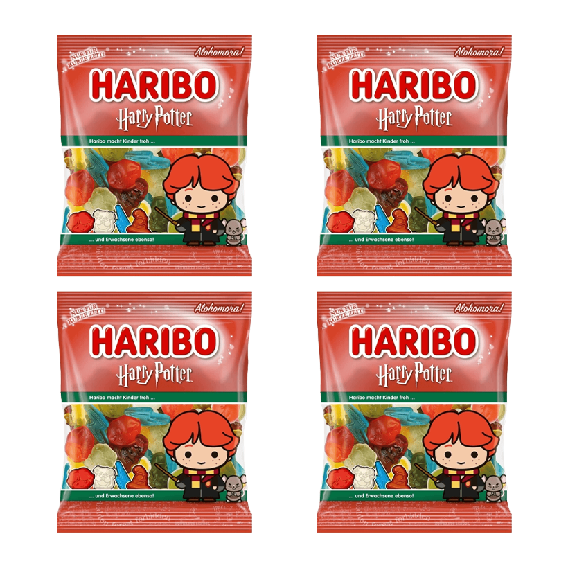 Набір Цукерки Жувальні 4шт Haribo Ron Weasley Harry Potter 160g - Retromagaz