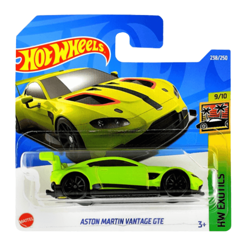 Машинка Базова Hot Wheels Aston Martin Vantage GTE Exotics 1:64 HCT19 Green - Retromagaz
