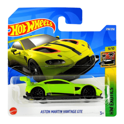 Машинка Базова Hot Wheels Aston Martin Vantage GTE Exotics 1:64 HCT19 Green - Retromagaz