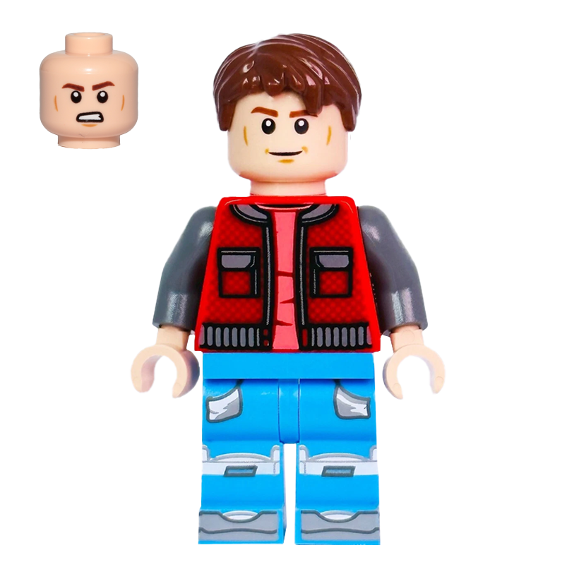 Фигурка Lego Back to the Future Marty McFly Red Jacket with Pockets Films btf001 10300 Б/У - Retromagaz