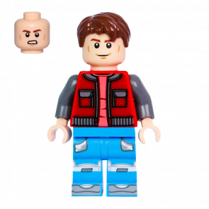 Фігурка Lego Back to the Future Marty McFly Red Jacket with Pockets Films btf001 10300 Б/У - Retromagaz
