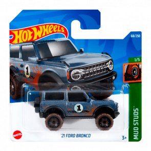 Машинка Базовая Hot Wheels '21 Ford Bronco Mud Studs HCT70 Blue Новый