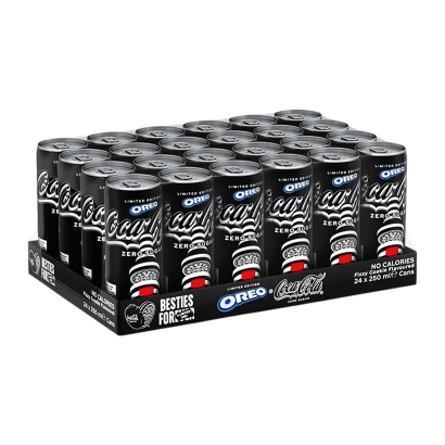 Набор Напиток Coca-Cola x Oreo Limited Edition Zero Sugar 250ml 24шт - Retromagaz