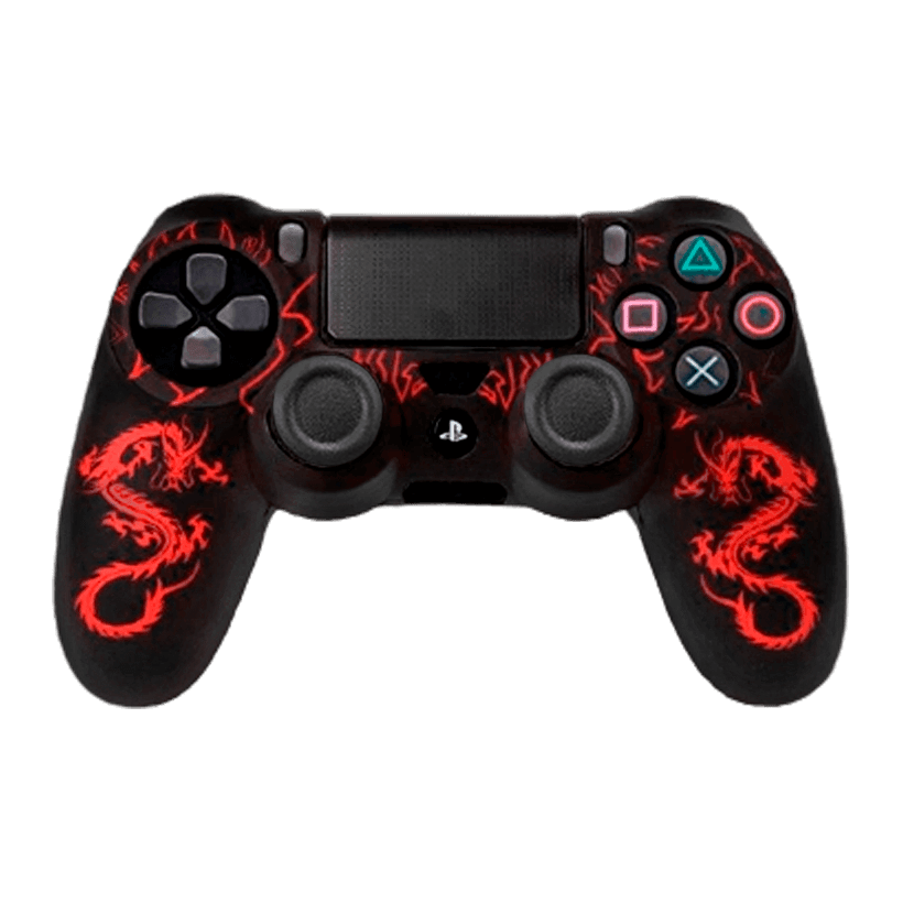 Чехол Силиконовый RMC PlayStation 4 Chinese Dragon Red Black Новый - Retromagaz