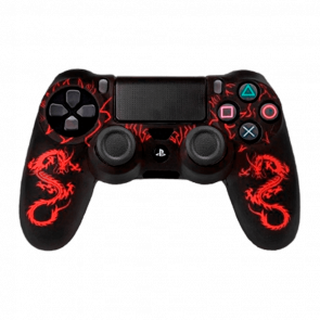 Чехол Силиконовый RMC PlayStation 4 Chinese Dragon Red Black Новый - Retromagaz