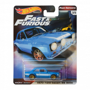 Машинка Premium Hot Wheels 1970 Ford Escort RS 1600 Fast & Furious 1:64 GBW80 Blue