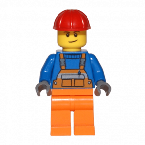 Lego Фигурка City Construction Worker Строитель 3 con011 1 Ориг Б/У Н