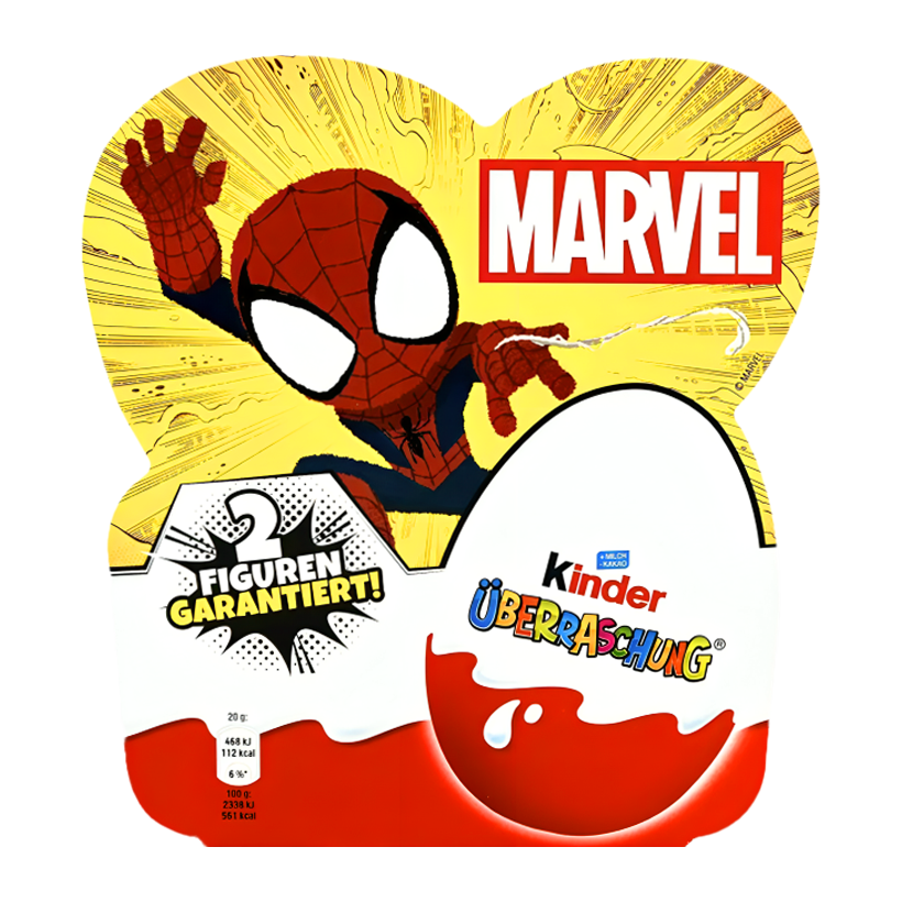 Шоколадное Яйцо 4шт Kinder Marvel 80g - Retromagaz