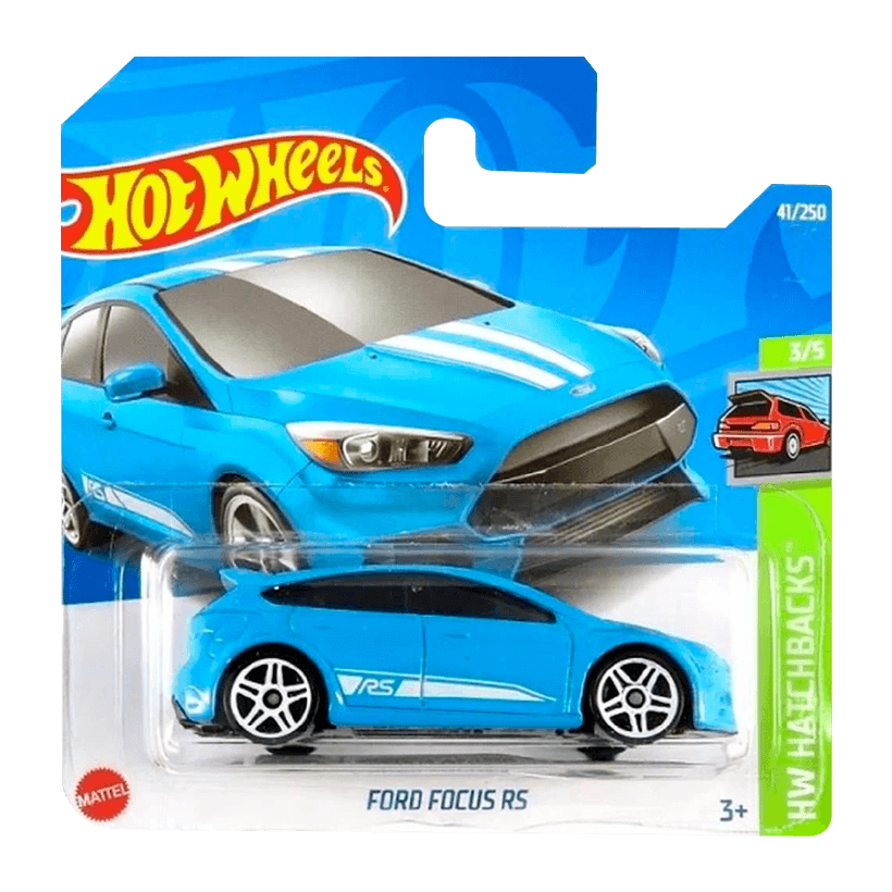 Машинка Базовая Hot Wheels Ford Focus RS Hatchbacks 1:64 HCV28 Blue - Retromagaz