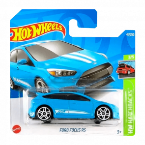 Машинка Базовая Hot Wheels Ford Focus RS Hatchbacks 1:64 HCV28 Blue - Retromagaz