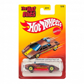 Тематическая Машинка Hot Wheels Lamborghini Countach Pace Car The Hot Ones 1:64 JKX52 Brown - Retromagaz