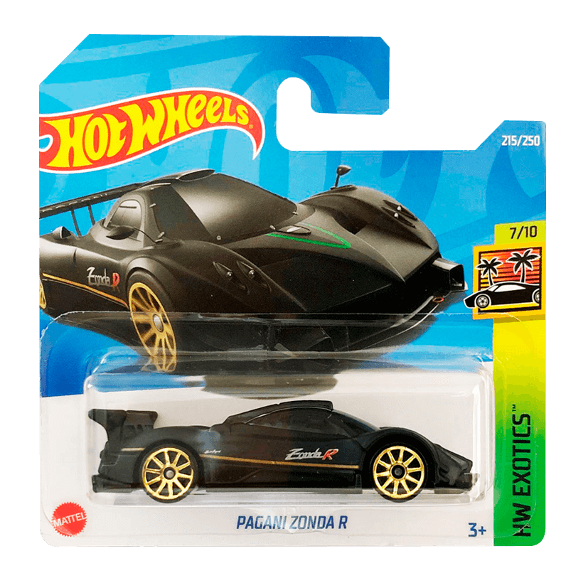 Машинка Базовая Hot Wheels Pagani Zonda R Exotics 1:64 HCT02 Black - Retromagaz