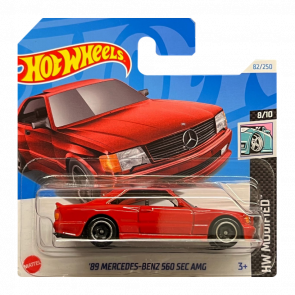 Машинка Базова Hot Wheels '89 Mercedes-Benz 560 SEC AMG Modified 1:64 HTB70 Red - Retromagaz
