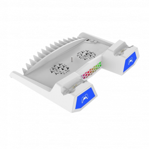 Подставка Проводной Ipega PlayStation 5 Slim з зарядкою для геймпадів DualSense White Новый - Retromagaz