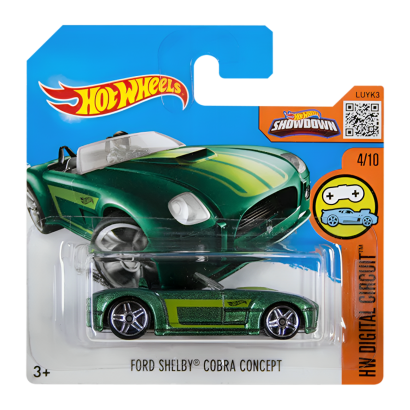 Машинка Базова Hot Wheels Ford Shelby Cobra Concept Digital Circuit 1:64 DHP55 Green - Retromagaz