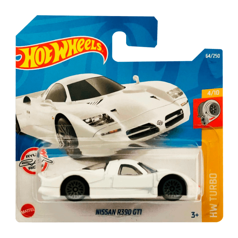 Машинка Базовая Hot Wheels Nissan R390 GTI Turbo 1:64 HCT77 White - Retromagaz