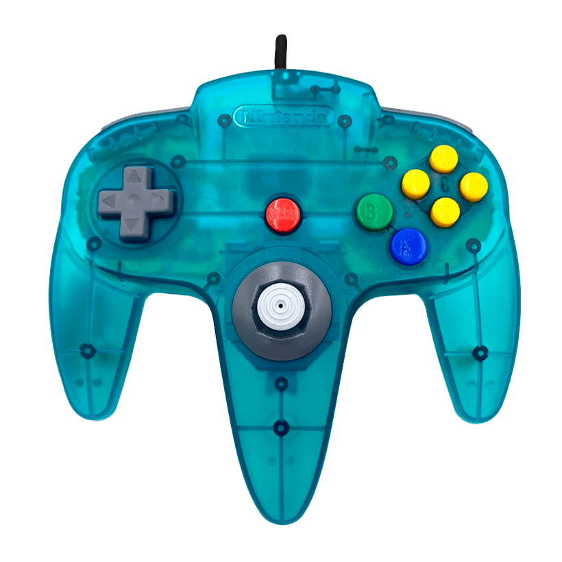 Геймпад Проводной Nintendo N64 NUS-005 Limited Edition Trans-Ice Blue 1.9m Б/У - Retromagaz