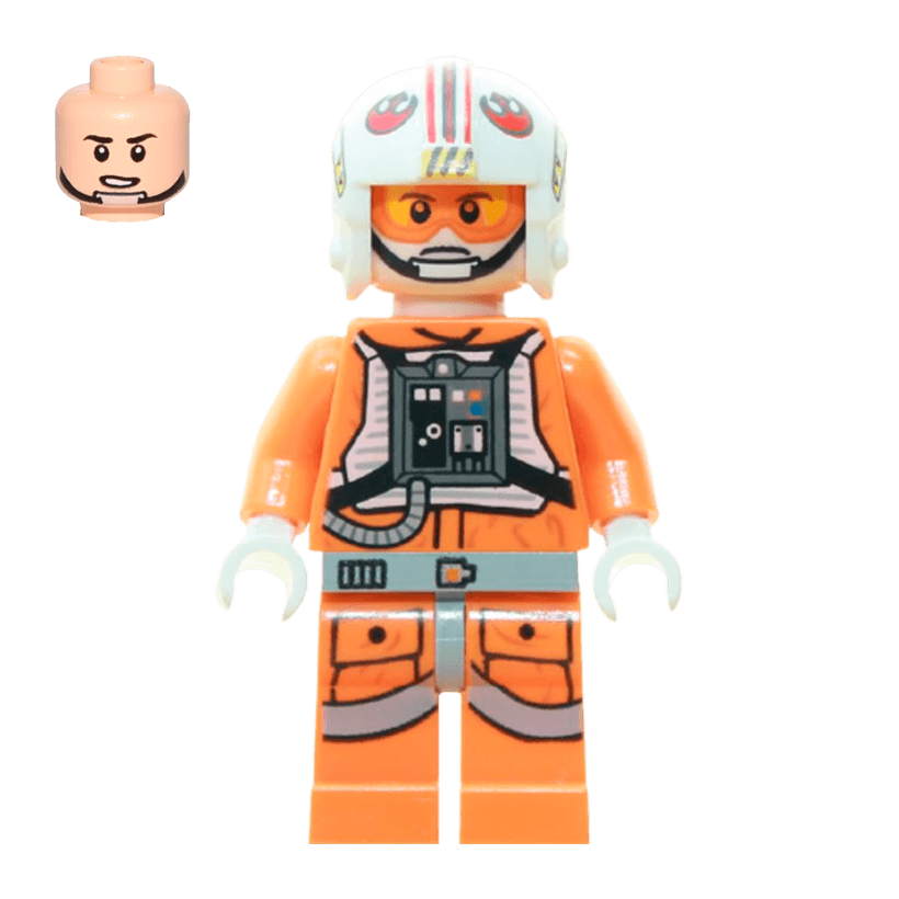 Фігурка Lego Джедай Luke Skywalker Pilot Printed Legs Star Wars sw0461 75014 Б/У - Retromagaz