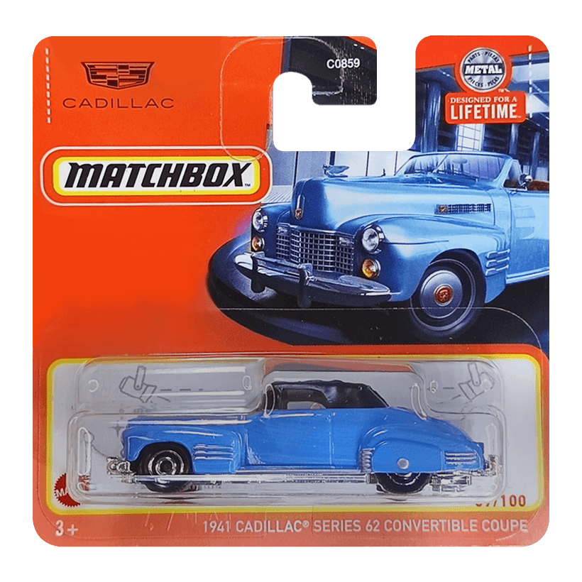 Машинка Велике Місто Matchbox '41 Cadillac Series 62 Showroom 1:64 GKK27/HVL57/HVN85 Blue - Retromagaz
