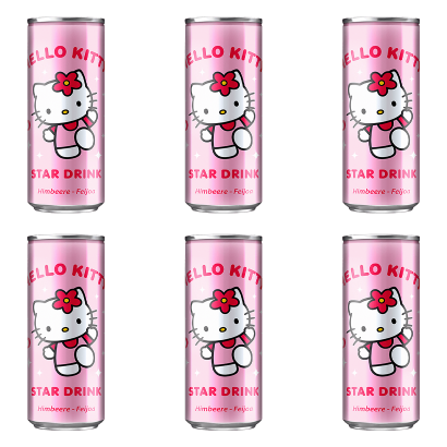 Набор Напиток The Drinks Hello Kitty Star Drink Raspberry Feijoa 250ml 6шт - Retromagaz