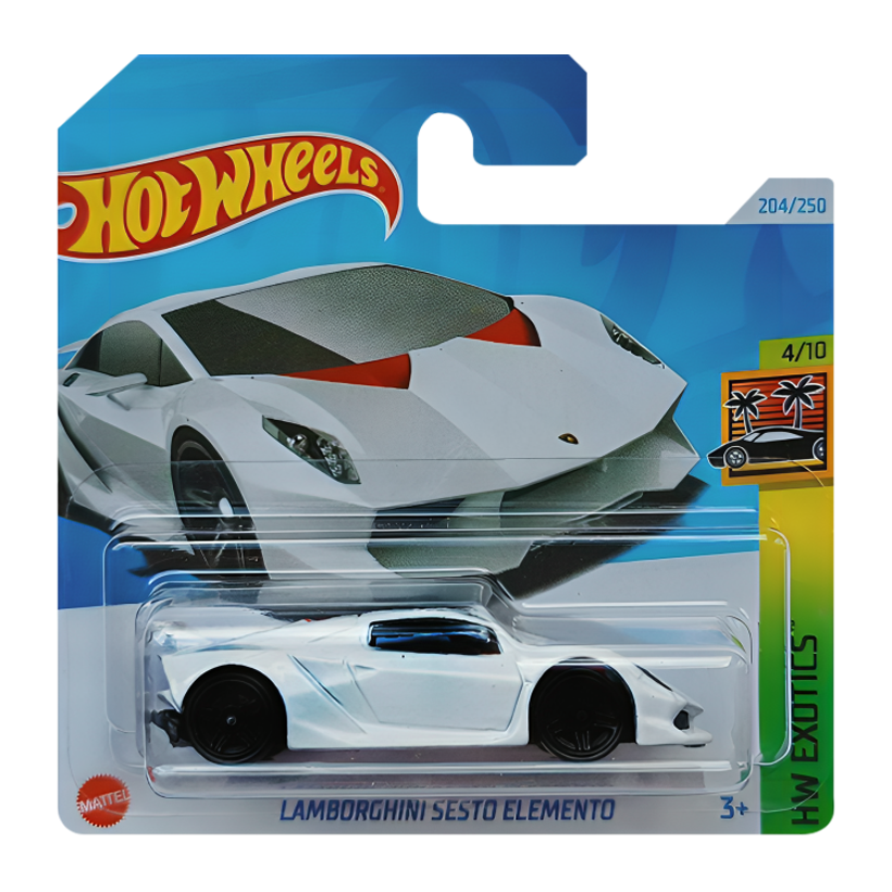 Машинка Базовая Hot Wheels Lamborghini Sesto Elemento Exotics 1:64 HTC23 White - Retromagaz