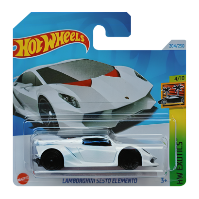 Машинка Базовая Hot Wheels Lamborghini Sesto Elemento Exotics 1:64 HTC23 White - Retromagaz