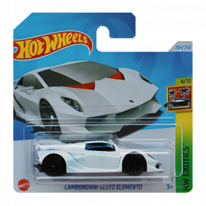 Машинка Базова Hot Wheels Lamborghini Sesto Elemento Exotics 1:64 HTC23 White