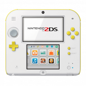 Консоль Nintendo 2DS Модифицированная 32GB White Yellow + 10 Встроенных Игр Б/У - Retromagaz